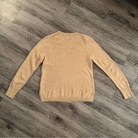 J Crew Tan Cashmere Crewneck Sweater - Picture 6 of 7